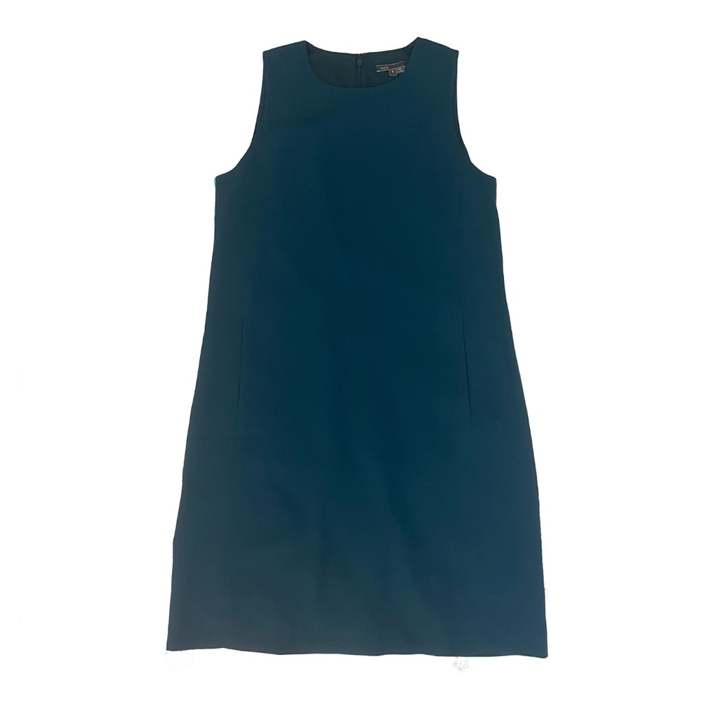 VINCE  - Teal Relaxed Formal Dress with Side Pockets & Back Zipper - size: S